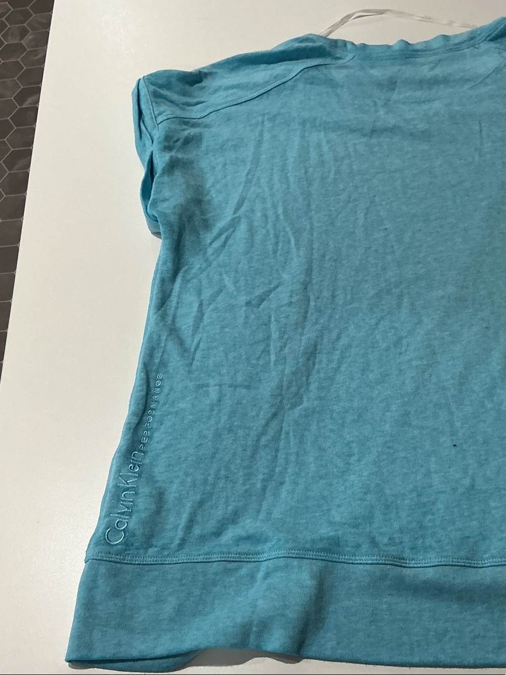 Calvin Klein Performance Turquoise Muscle Tee - Picture 12 of 14